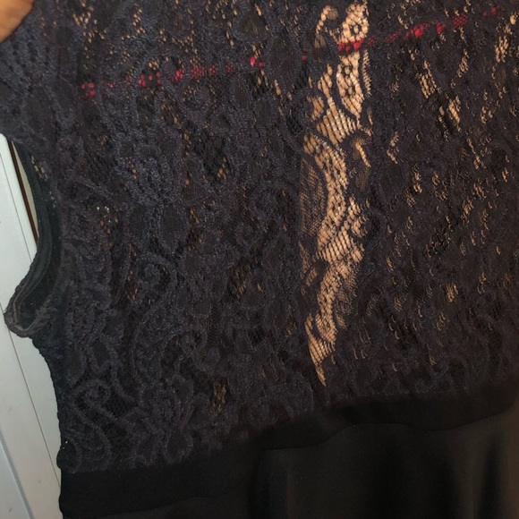 Classy Lace Peplum Dress - Picture 2 of 7
